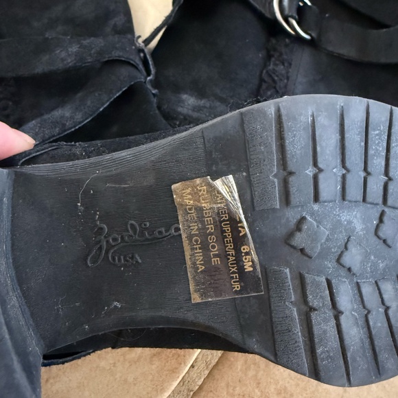 2 Pairs Zodiac "Audreya" leather faux fur tall boots. Sz 6.5 - Picture 6 of 6